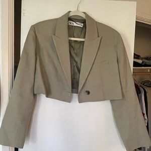 Zara cropped blazer